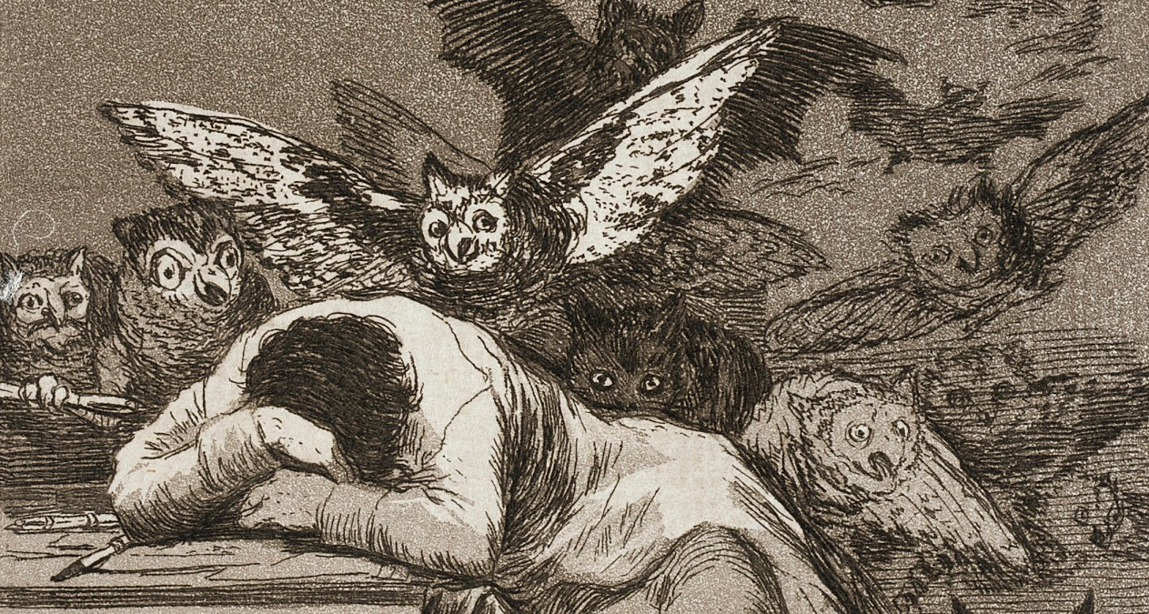 Le sommeil de la raison engendre des monstres de Francisco de Goya (détail)