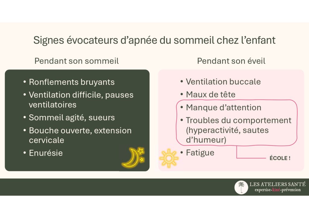 Quels sont les signes évocateurs d'apnée du sommeil chez l'enfant ?